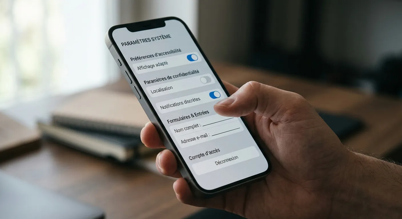 Écran montrant des données réglementaires abstraites et informations cachées