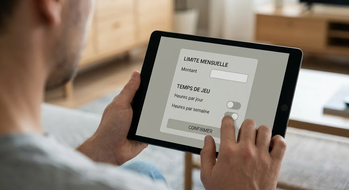 Interface sobre montrant des paramètres de limites et de contrôle